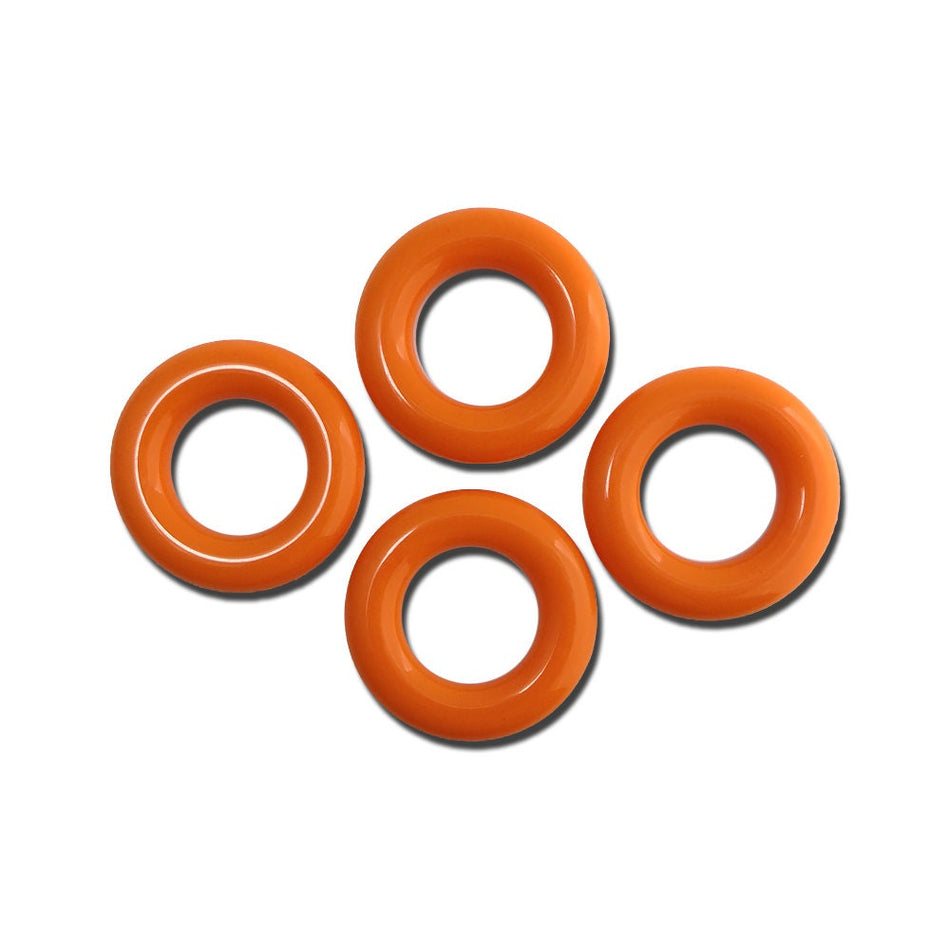 Vintage Orange Acrylic Hoops Rings 30mm (4) hps059A