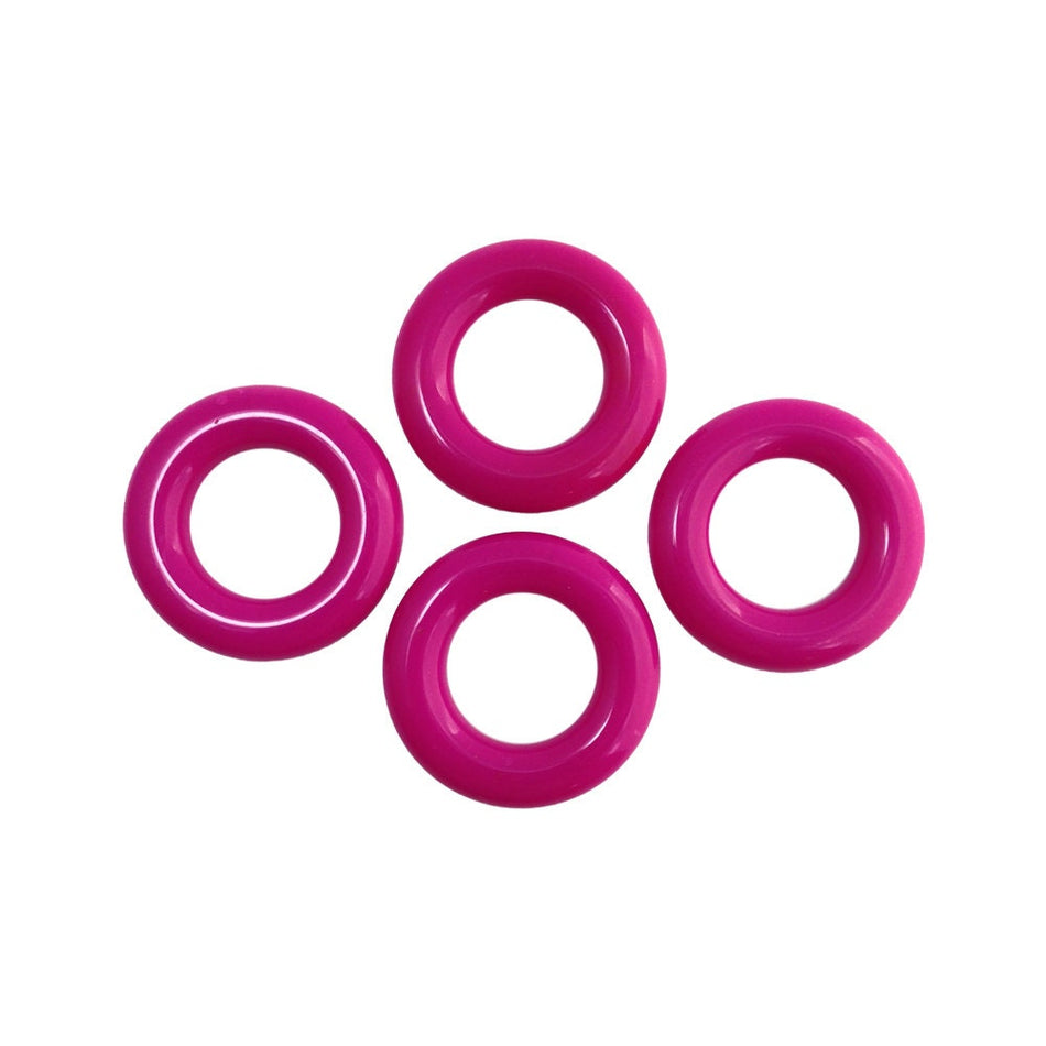 Vintage Fuchsia Pink Acrylic Hoops Rings 30mm (4) hps059E