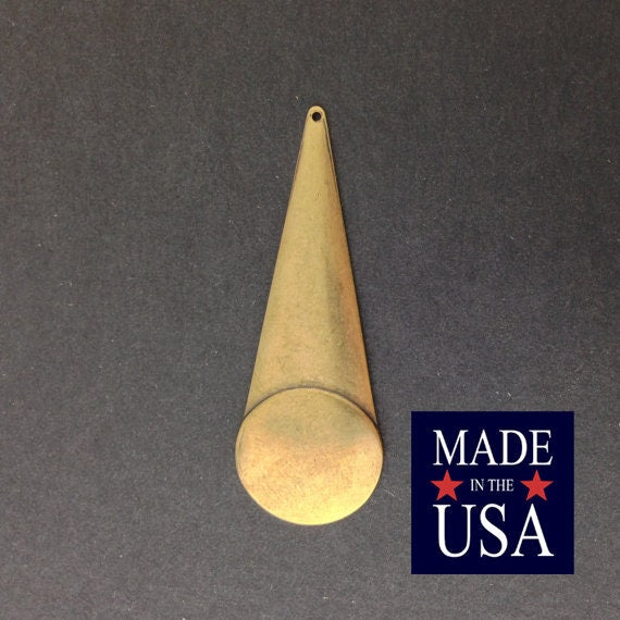 Long Brass Ox Geometric Circle Pendant Drop (4) mtl065Q