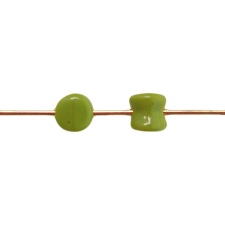 6x4mm Olive Preciosa Czech Pellet Glass Beads (50)
