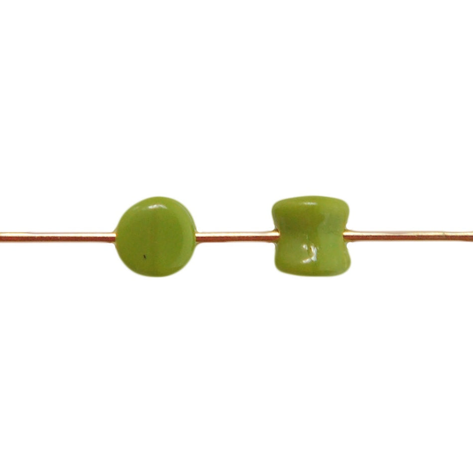 6x4mm Olive Preciosa Czech Pellet Glass Beads (50)