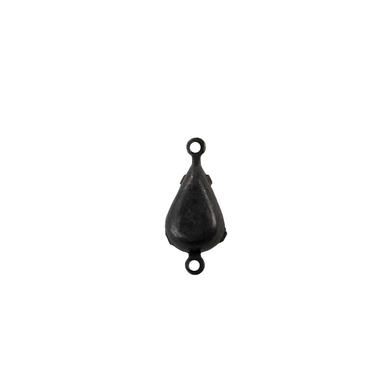 8x4mm Crystal AB Faceted Glass Teardrop Stone in 2 Loop Setting