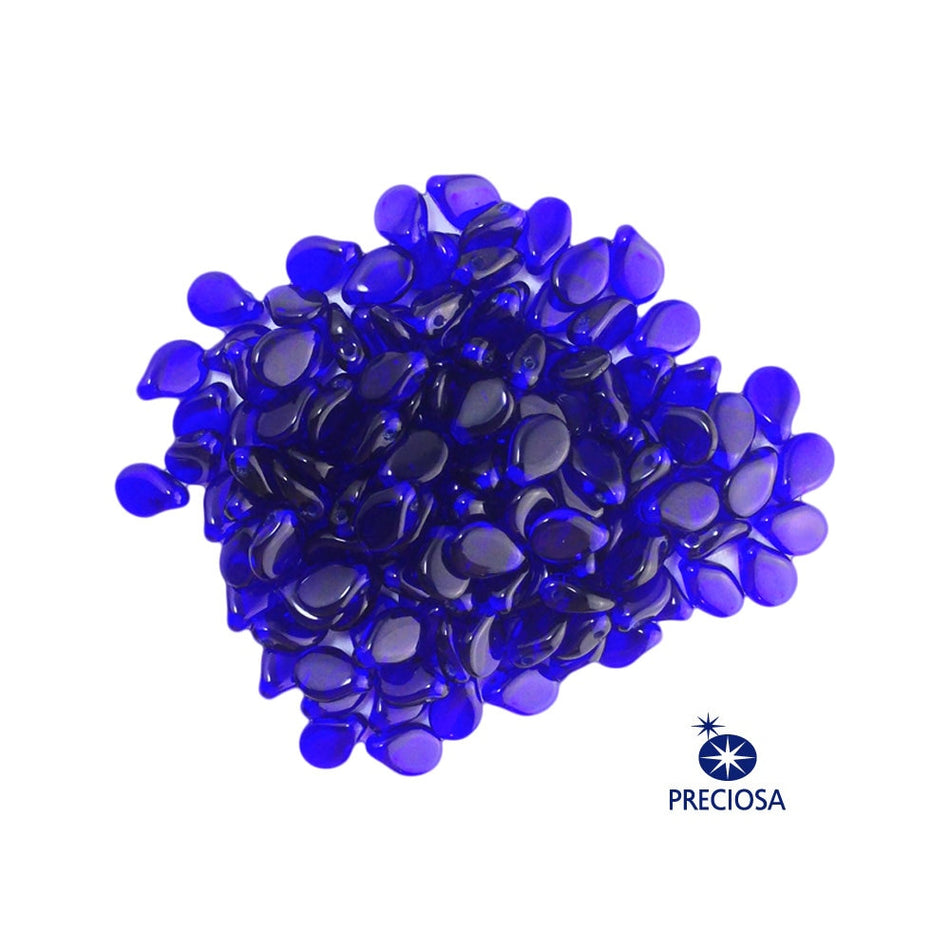 7x5mm Cobalt Preciosa Czech Pip Glass Beads (50)