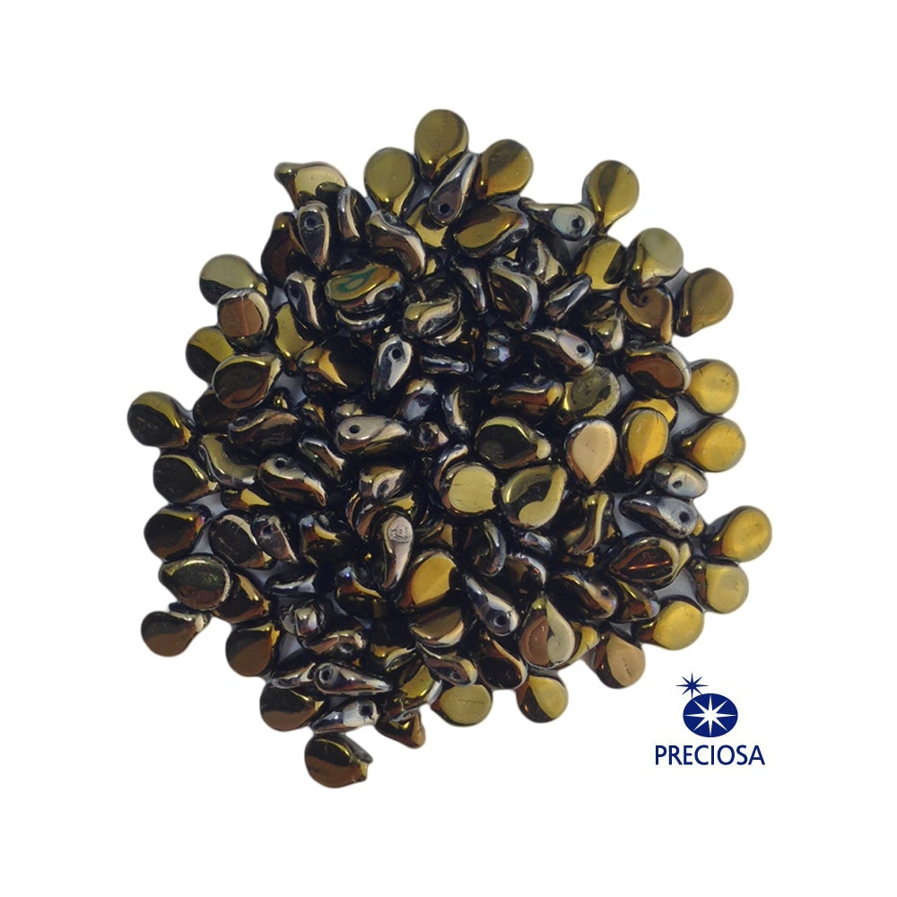 7x5mm Bronze Preciosa Czech Pip Glass Beads (50)