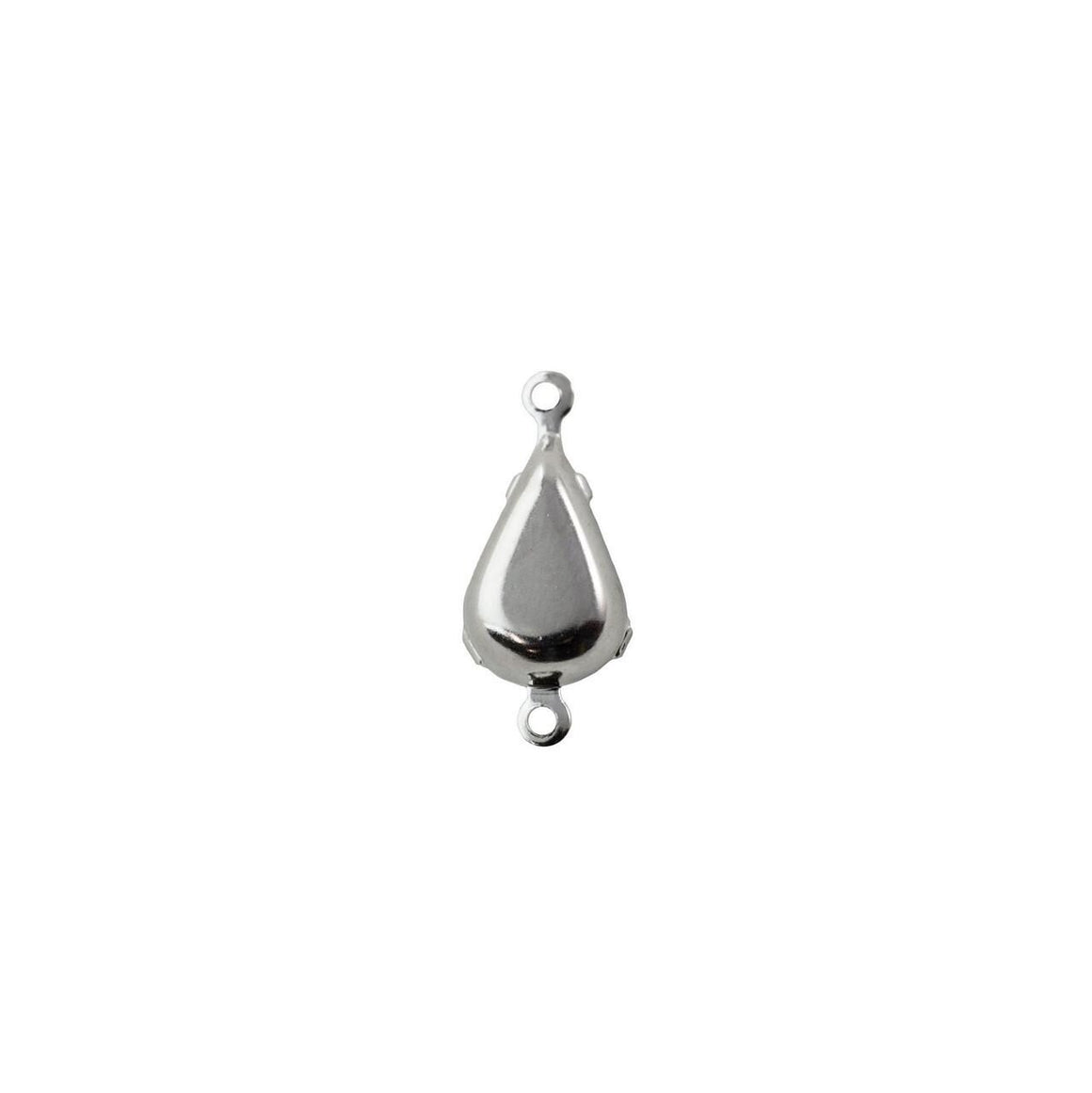 8x4mm Crystal AB Faceted Glass Teardrop Stone in 2 Loop Setting