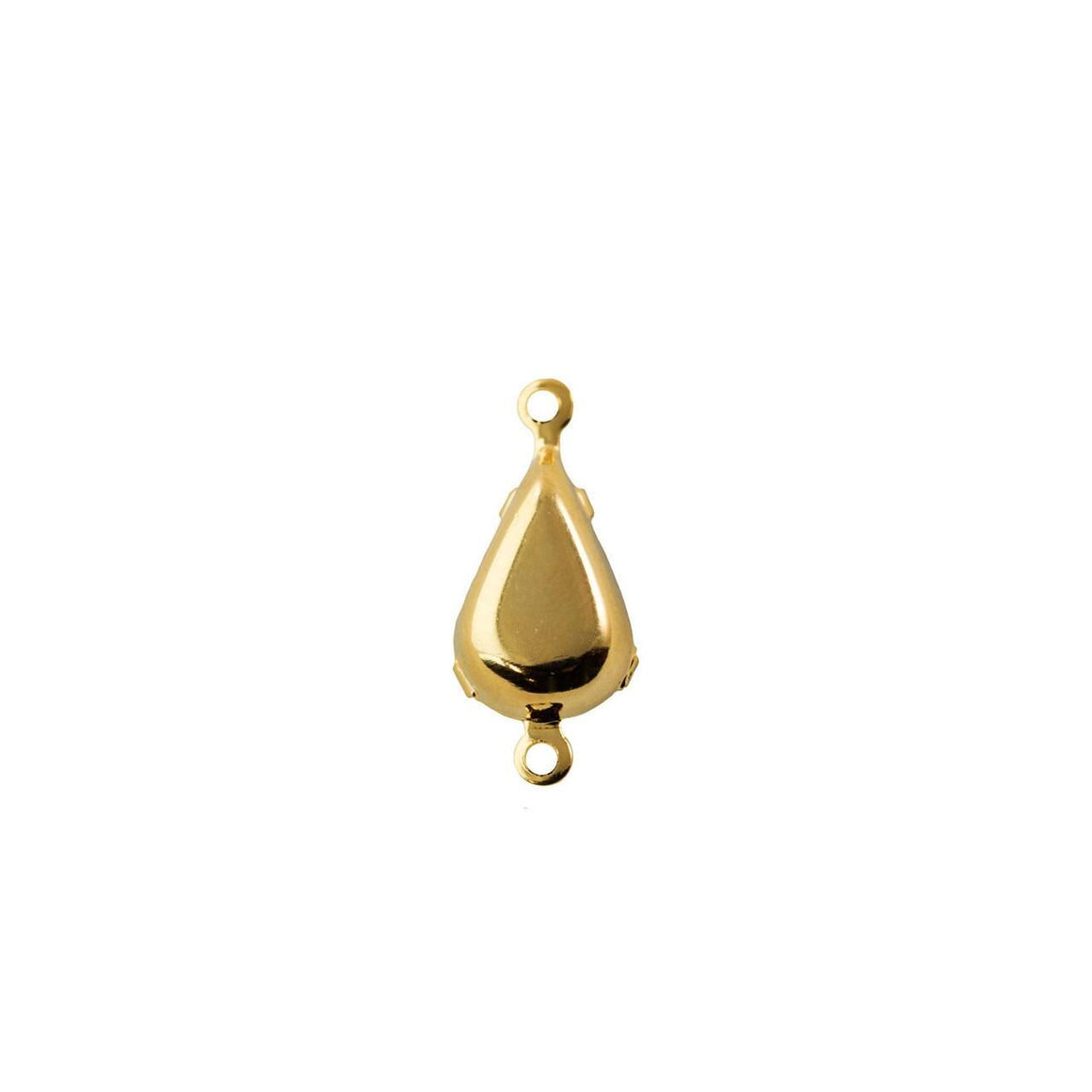 8x4mm Crystal AB Faceted Glass Teardrop Stone in 2 Loop Setting