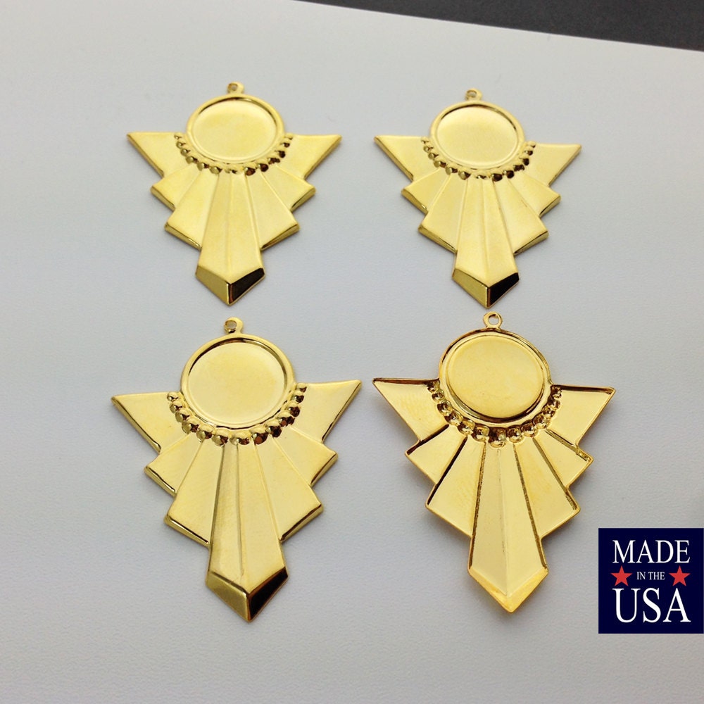 1 Loop Gold Plated Swag Pendant with 13mm Setting (4) pnd022G