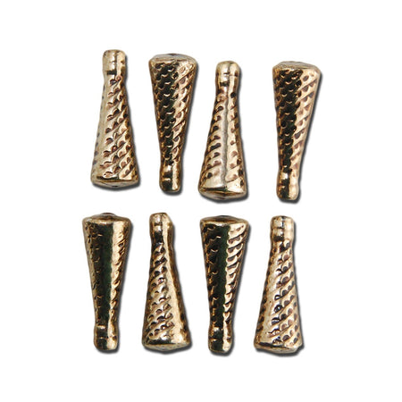 Antiqued Gold Tone Cone Acrylic Beads 25x9mm (8) bds1010A