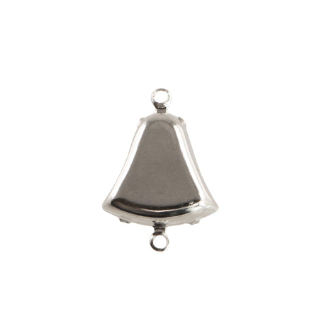 12mm Sapphire Moonglow Glass Bell Stone in 2 Loop Setting