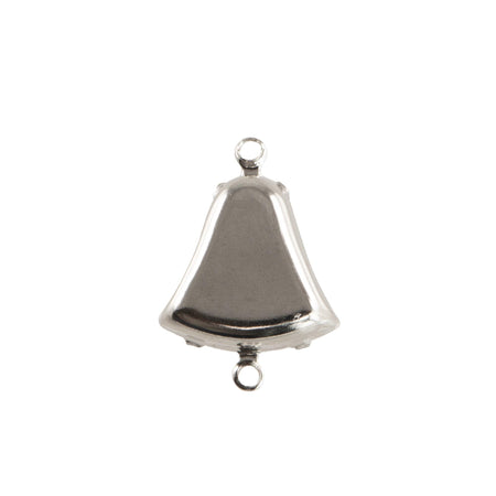 12mm Pink Moonglow Glass Bell Stone in 2 Loop Setting
