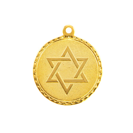 Star of David Word Charm with Loop (4)