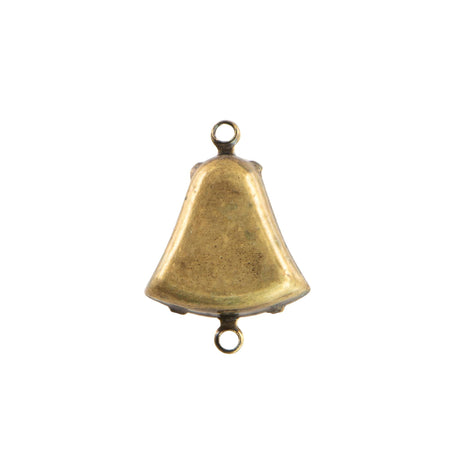 12mm Sapphire Moonglow Glass Bell Stone in 2 Loop Setting