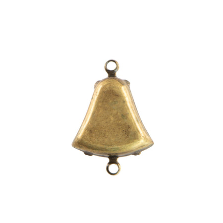 12mm White Moonglow Glass Bell Stone in 2 Loop Setting