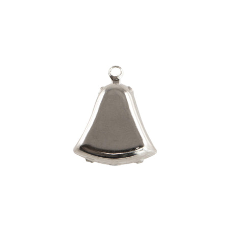 12mm Pink Moonglow Glass Bell Stone in 1 Loop Setting
