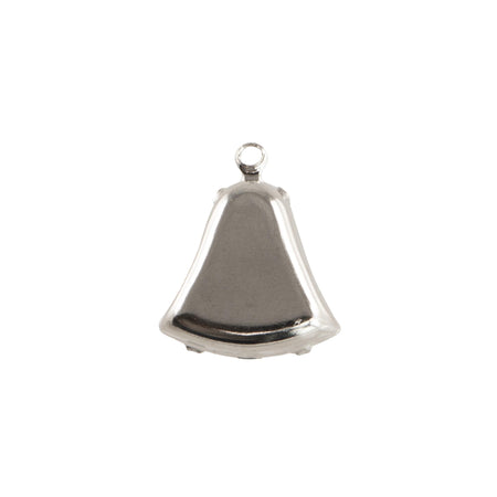 12mm Clear Faceted Glass Bell Stone in 1 Loop Setting
