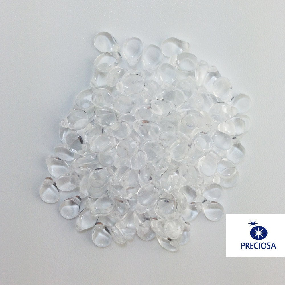 7x5mm Crystal Preciosa Czech Pip Glass Beads (50)