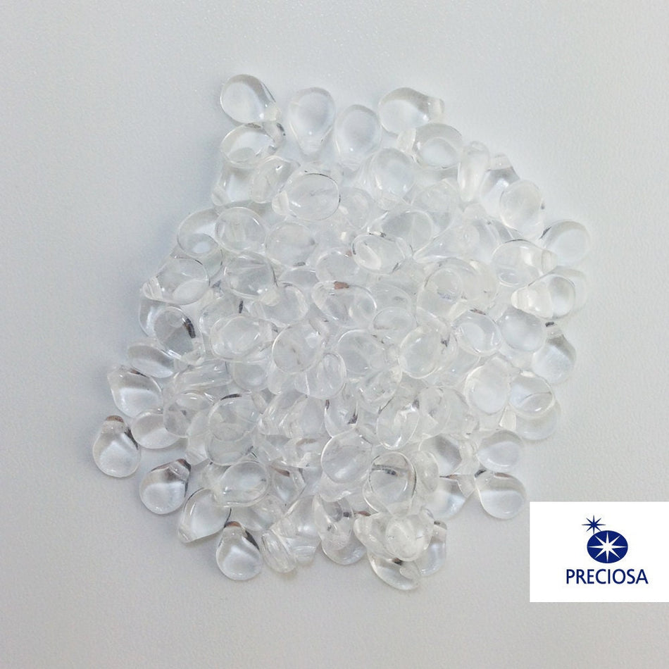 7x5mm Crystal Preciosa Czech Pip Glass Beads (50)