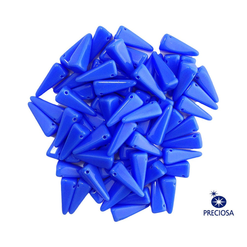 13x6mm Blue Preciosa Czech Villa Glass Beads (12)