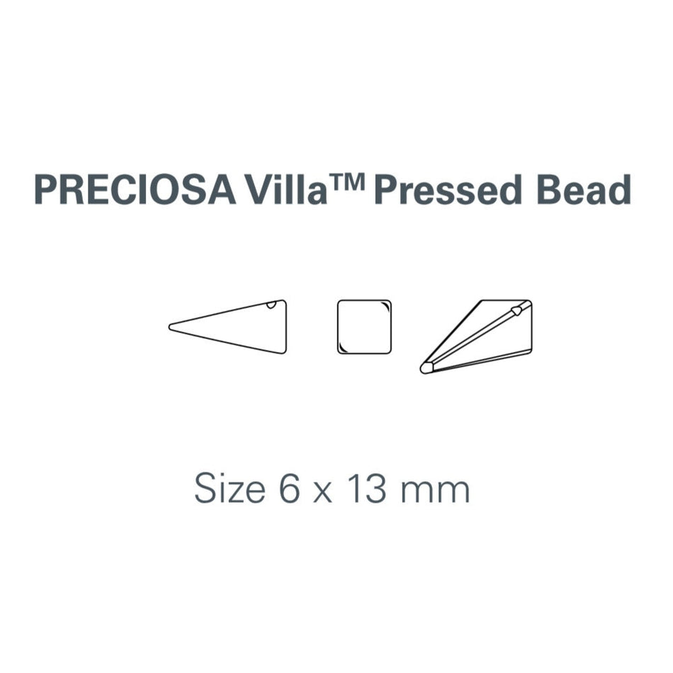 13x6mm Jet Preciosa Czech Villa Glass Beads (12)