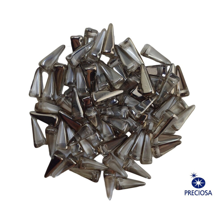 13x6mm Chrome Crystal Preciosa Czech Villa Glass Beads (12)