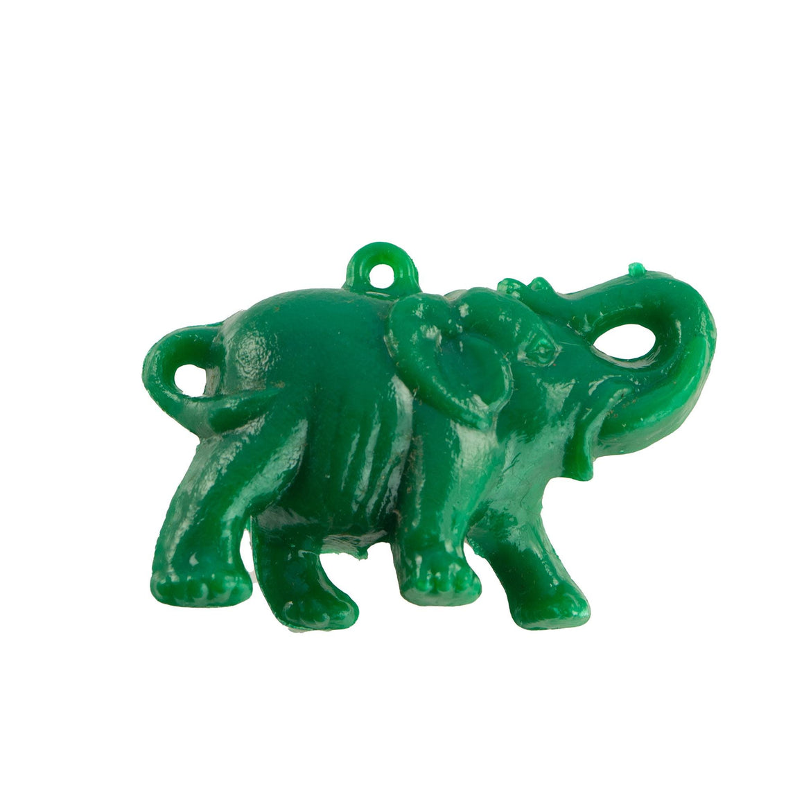 Vintage Green Elephant Acrylic Pendant 34x49mm (1)