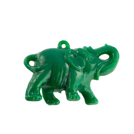 Vintage Green Elephant Acrylic Pendant 34x49mm (1)