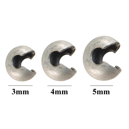 Antique Silver Plated Crimp Bead Covers (144)