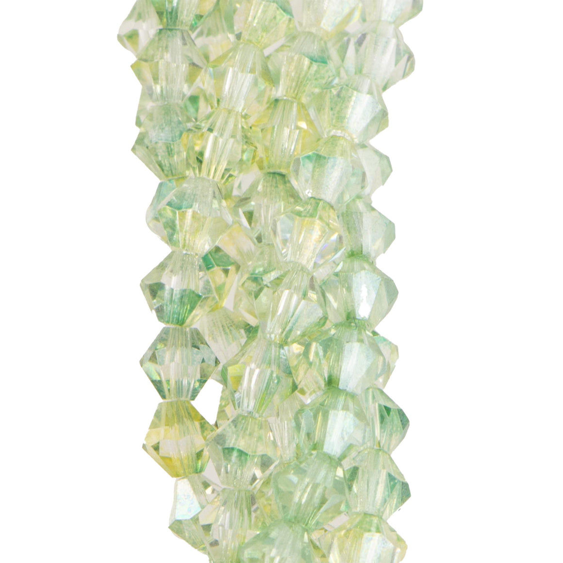 4mm Luster Peridot Jonquil Czech Faceted Bicone Glass Beads (50)
