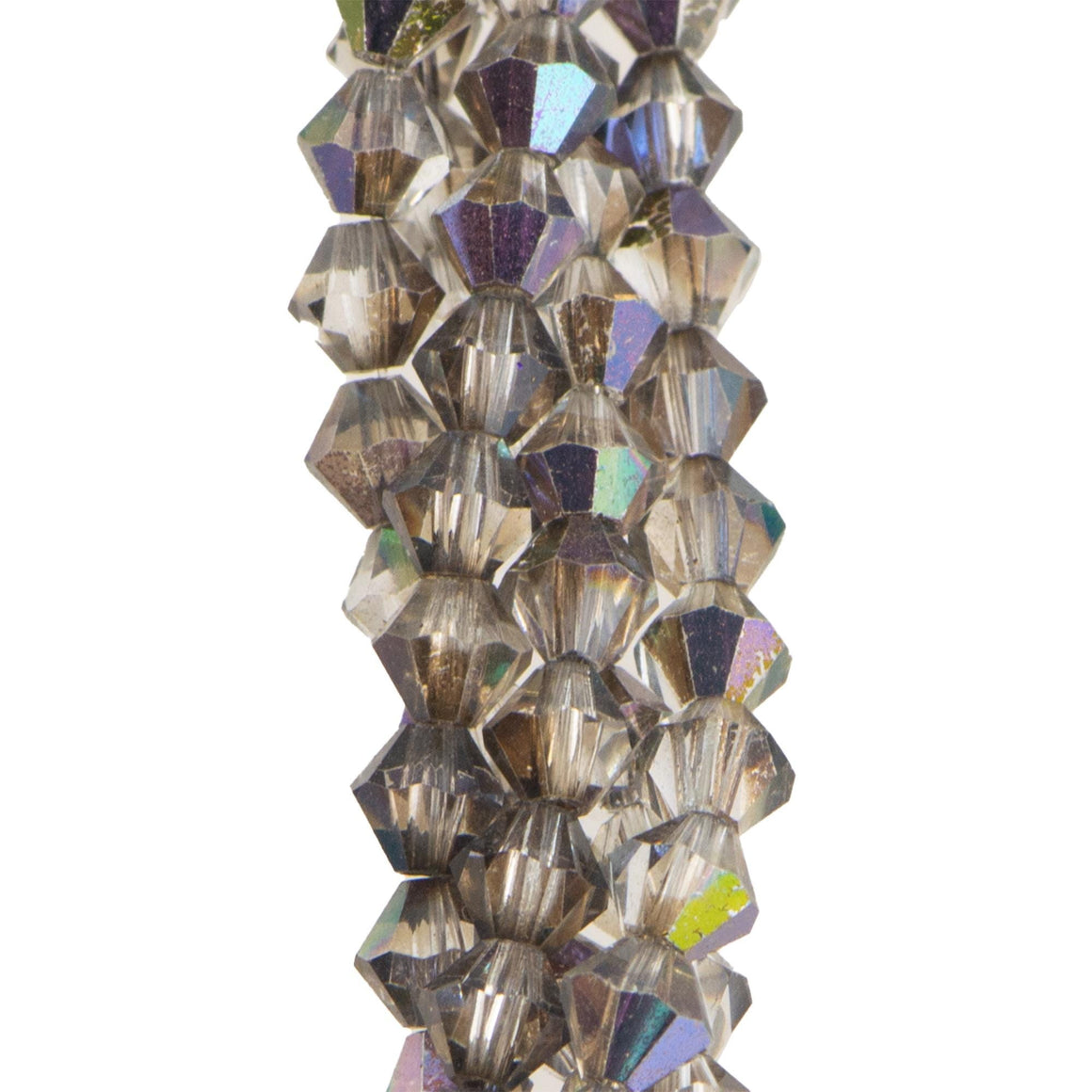 4mm Purple Iris Crystal Czech Faceted Bicone Glass Beads (50)