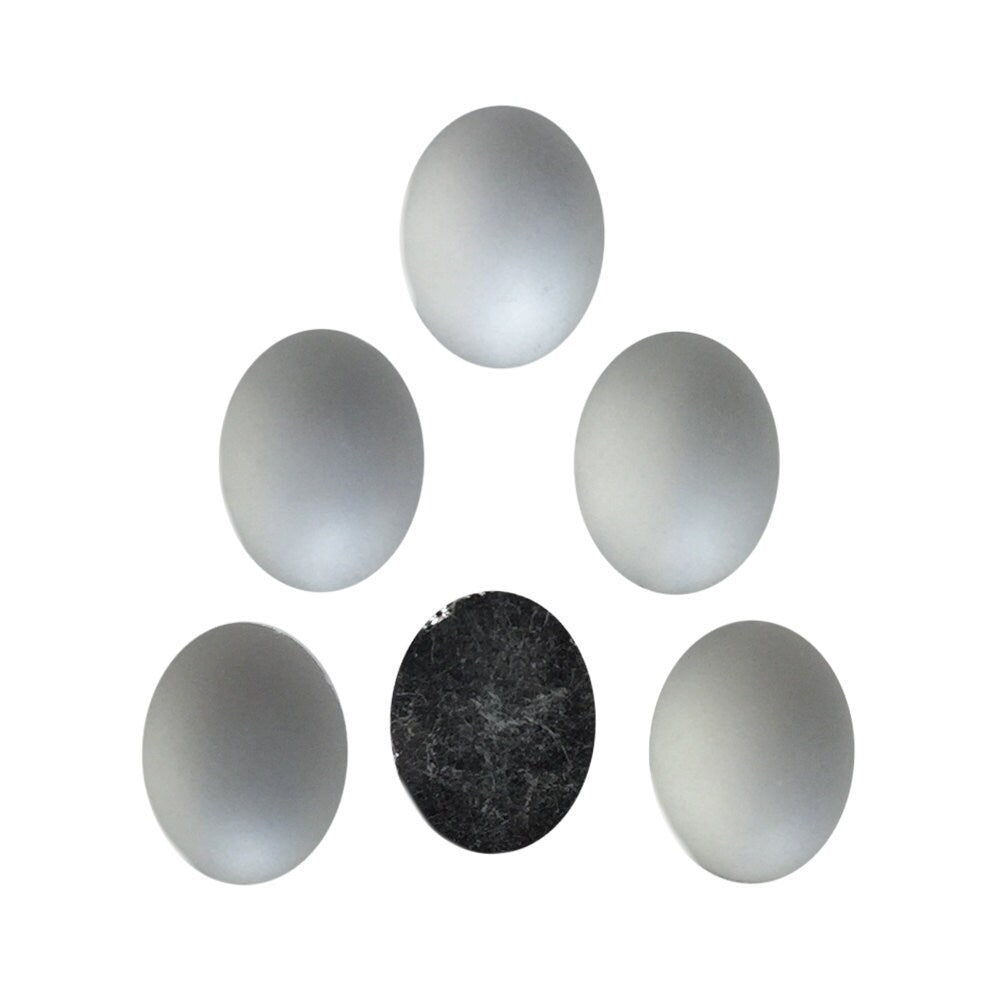 Vintage Matte Crystal Glass Cabochons 10mm x 8mm (6) cab869G