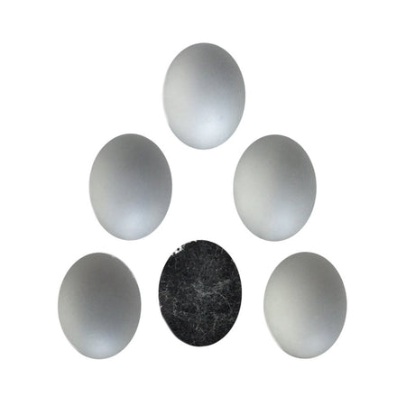 Vintage Matte Crystal Glass Cabochons 10mm x 8mm (6) cab869G