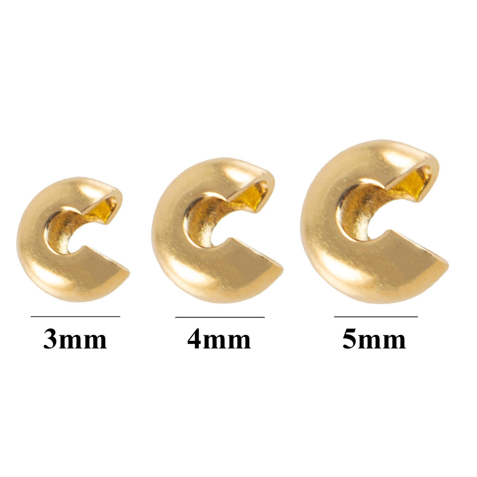 Gold Plated Crimp Bead Covers (144)