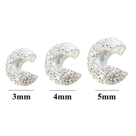 Star Dust Silver Plated Crimp Bead Covers (144)