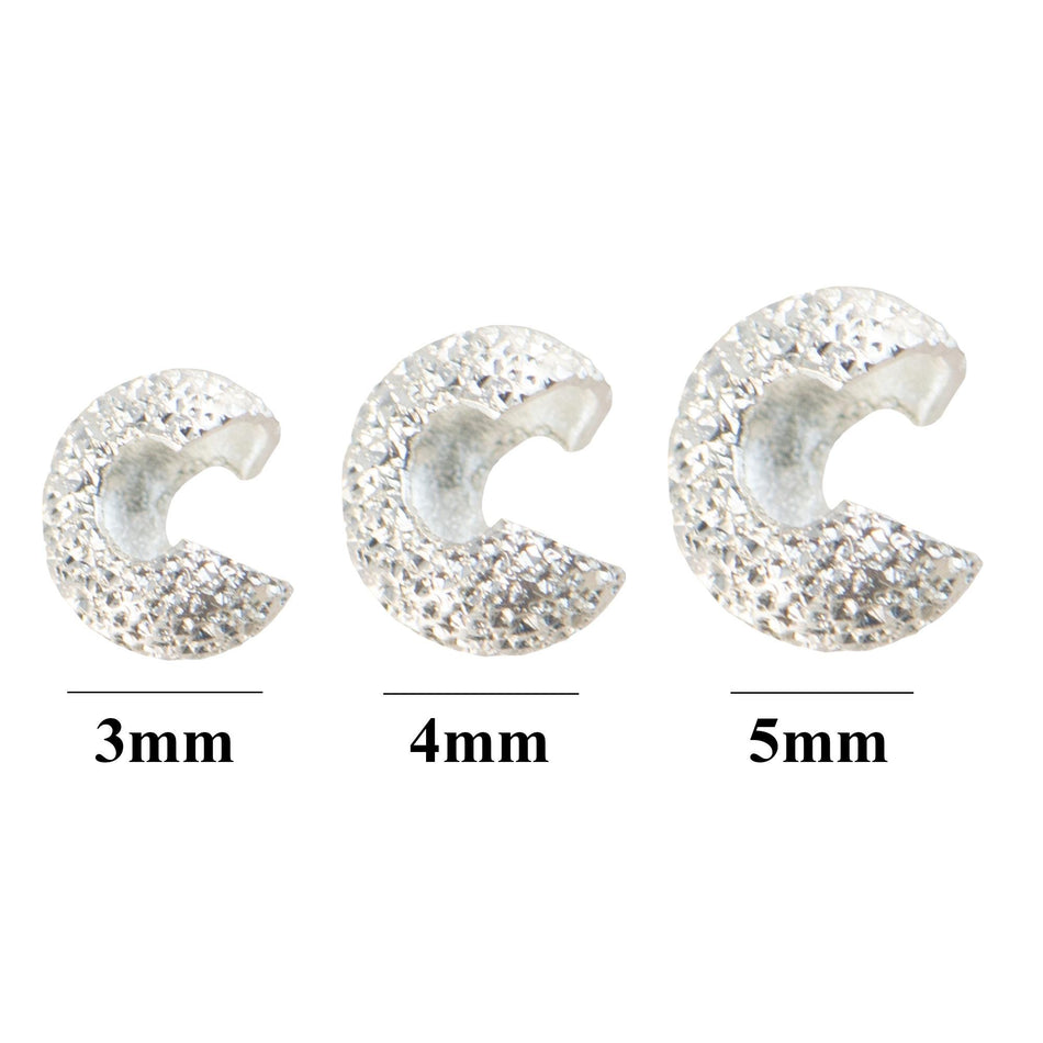 Star Dust Silver Plated Crimp Bead Covers (144)