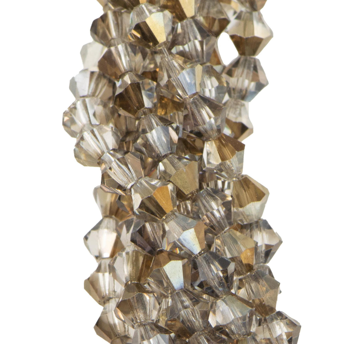 4mm Hematite Luster Crystal Czech Faceted Bicone Glass Beads (50)