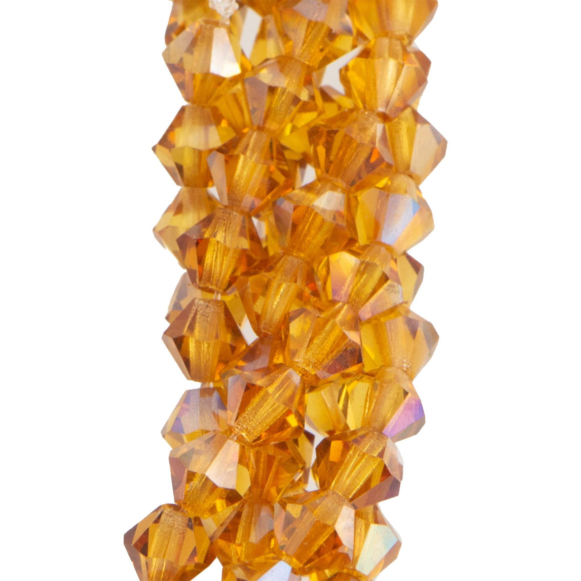 4mm Topaz Celsian Czech Faceted Bicone Glass Beads (50)
