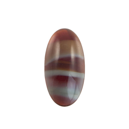 19x10mm Translucent Ruby Swirl Glass Oval Cabochons (2)
