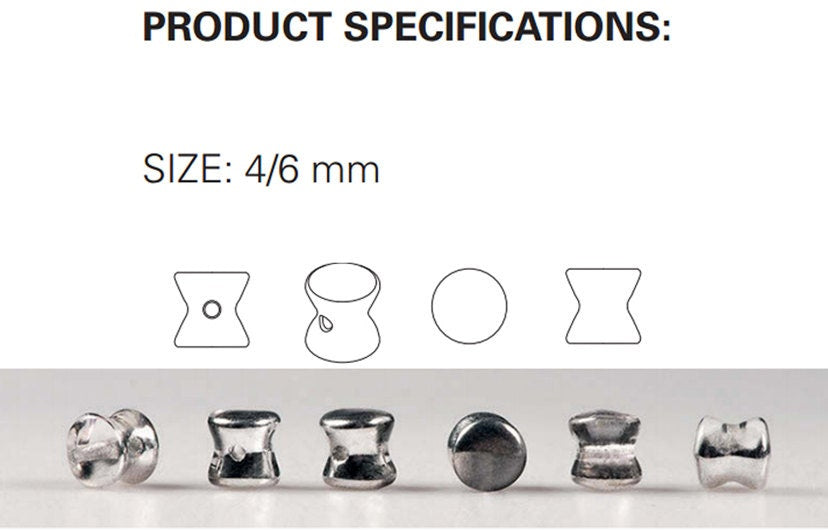 6x4mm Matte Silver Preciosa Czech Pellet Glass Beads (50)