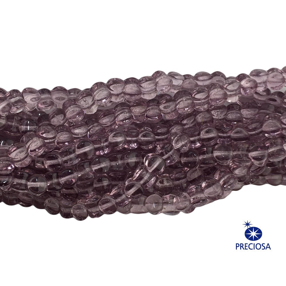 6x4mm Amethyst Preciosa Czech Pellet Glass Beads (50)