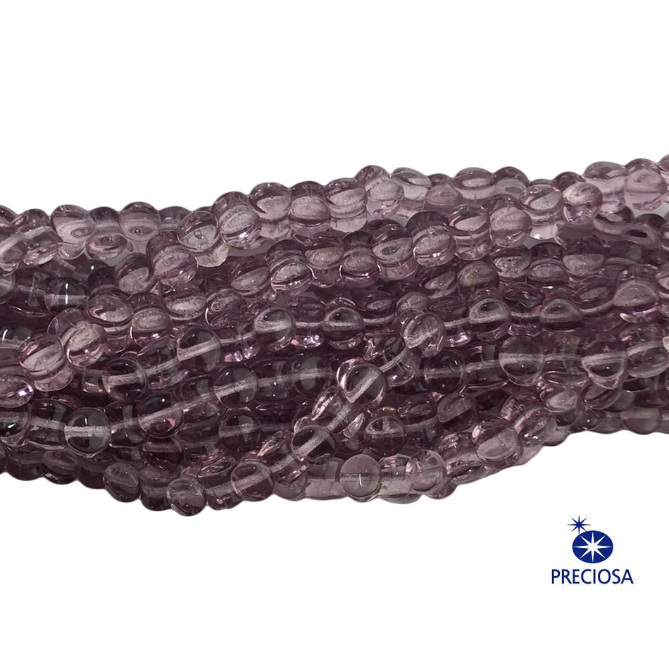 6x4mm Amethyst Preciosa Czech Pellet Glass Beads (50)