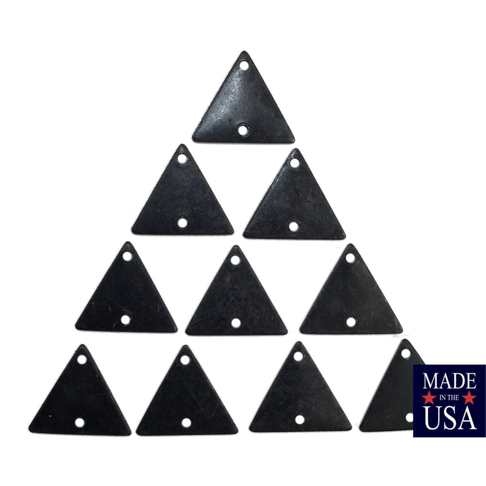 2 Hole Matte Black Plated Triangle Connector Link Charms Drops 13mm (10) mtl147S