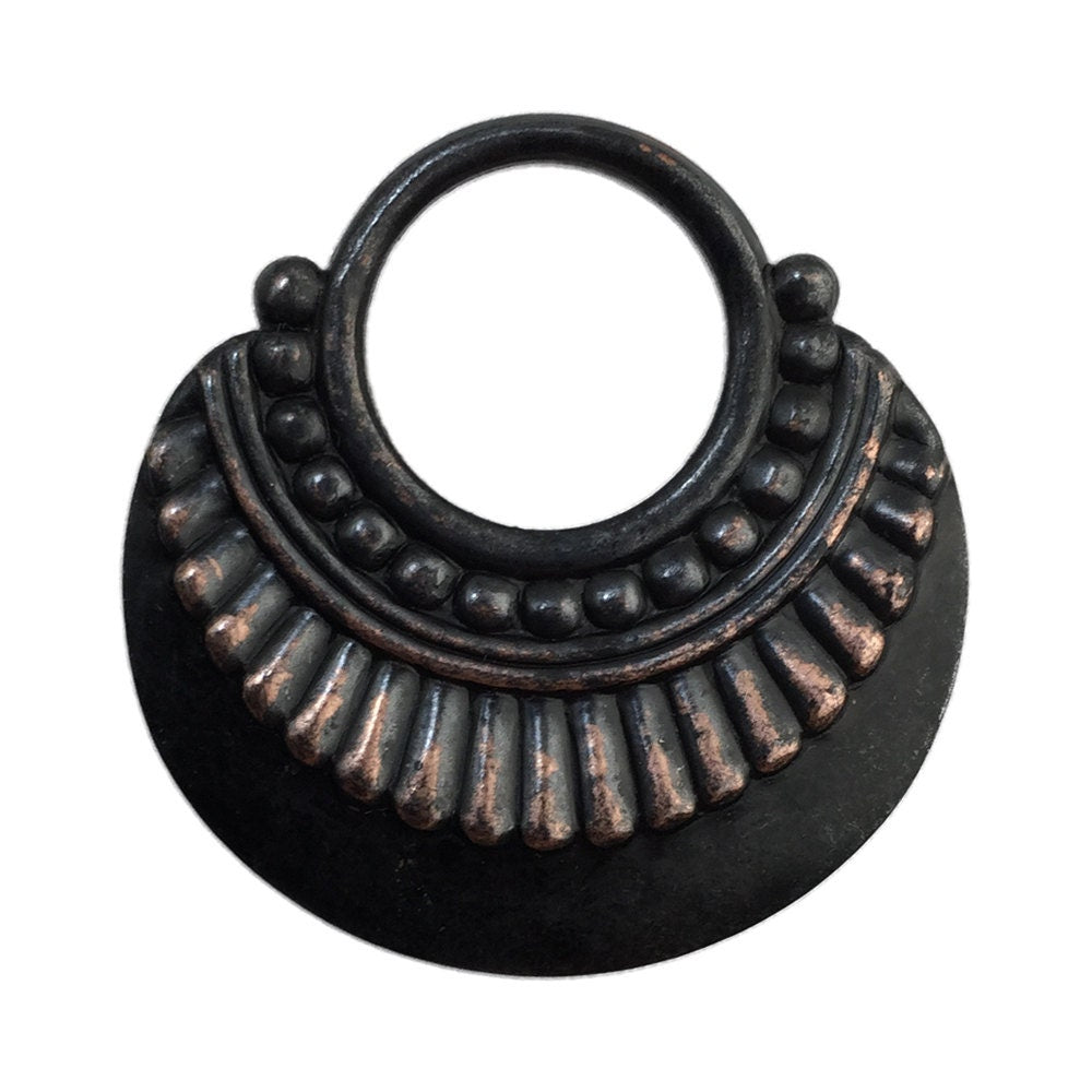 2 Hole Matte Black Plated Triangle Connector Link Charms Drops 13mm (10) mtl147S