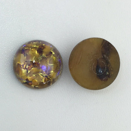 Preciosa Topaz Opal Glass Cabochon 13mm (2) cab3006D