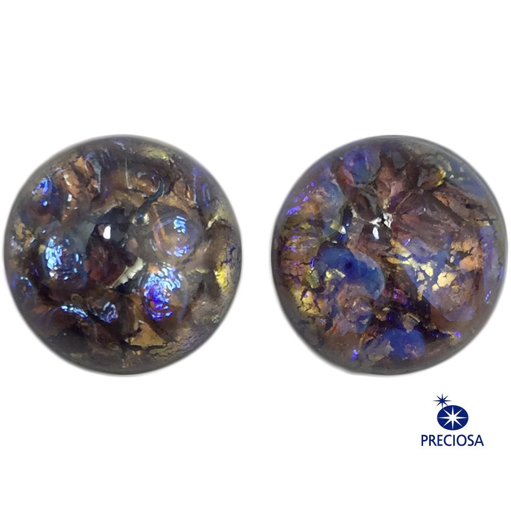 Preciosa Amethyst Opal Glass Cabochon 13mm (2) cab3006E