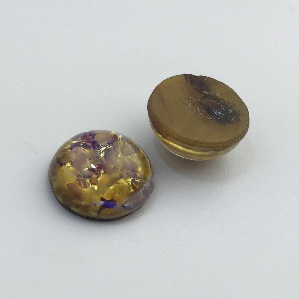 Preciosa Topaz Opal Glass Cabochon 13mm (2) cab3006D