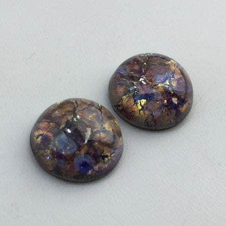Preciosa Amethyst Opal Glass Cabochon 13mm (2) cab3006E