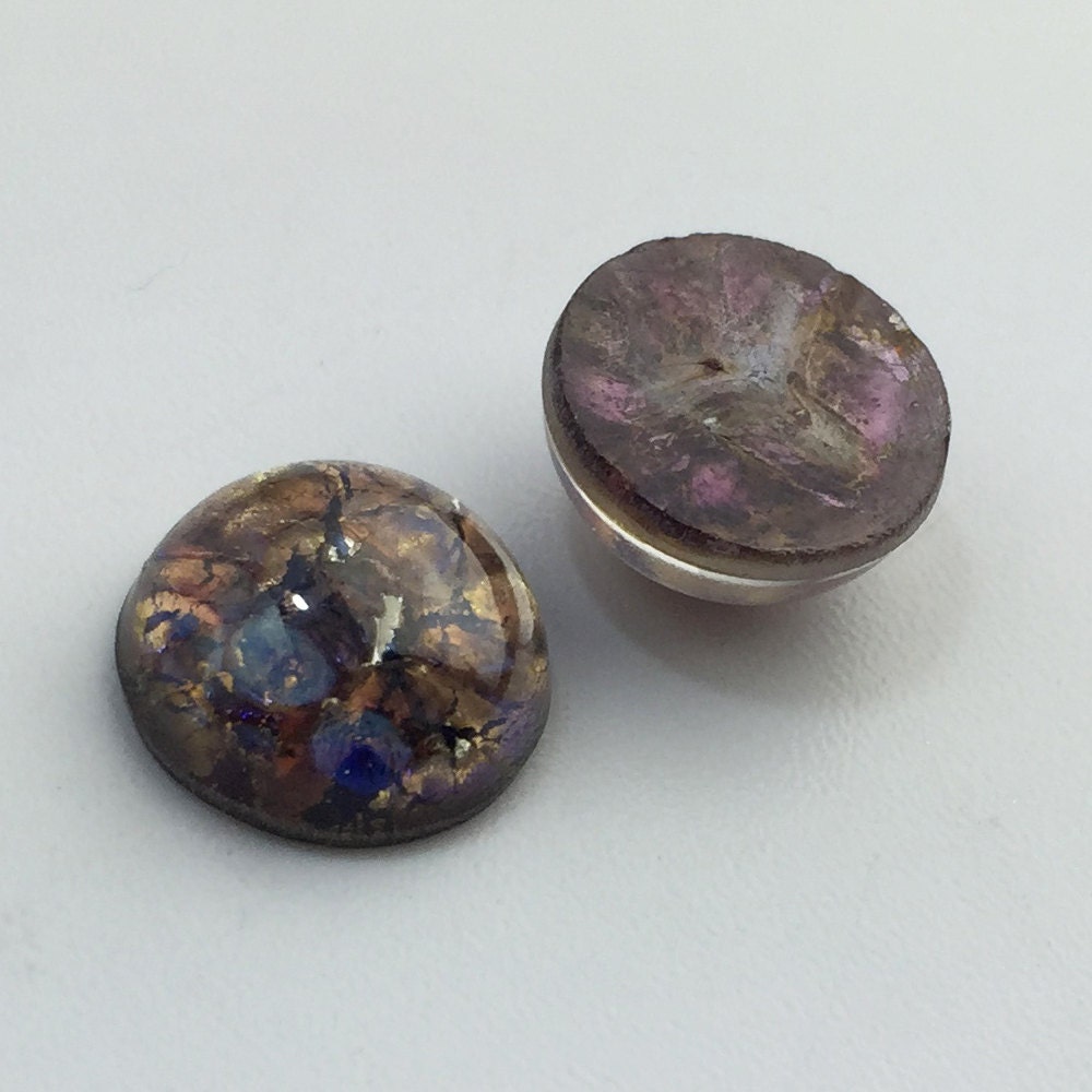 Preciosa Amethyst Opal Glass Cabochon 13mm (2) cab3006E