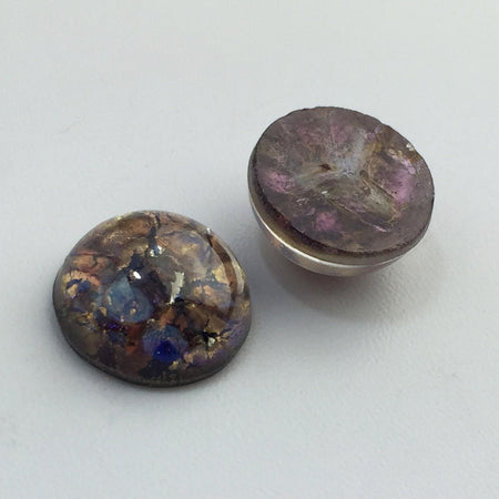 Preciosa Amethyst Opal Glass Cabochon 13mm (2) cab3006E