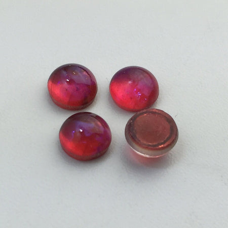Mexican Opal Dragons Breath Glass Cabochon 7mm (4) cab3003A