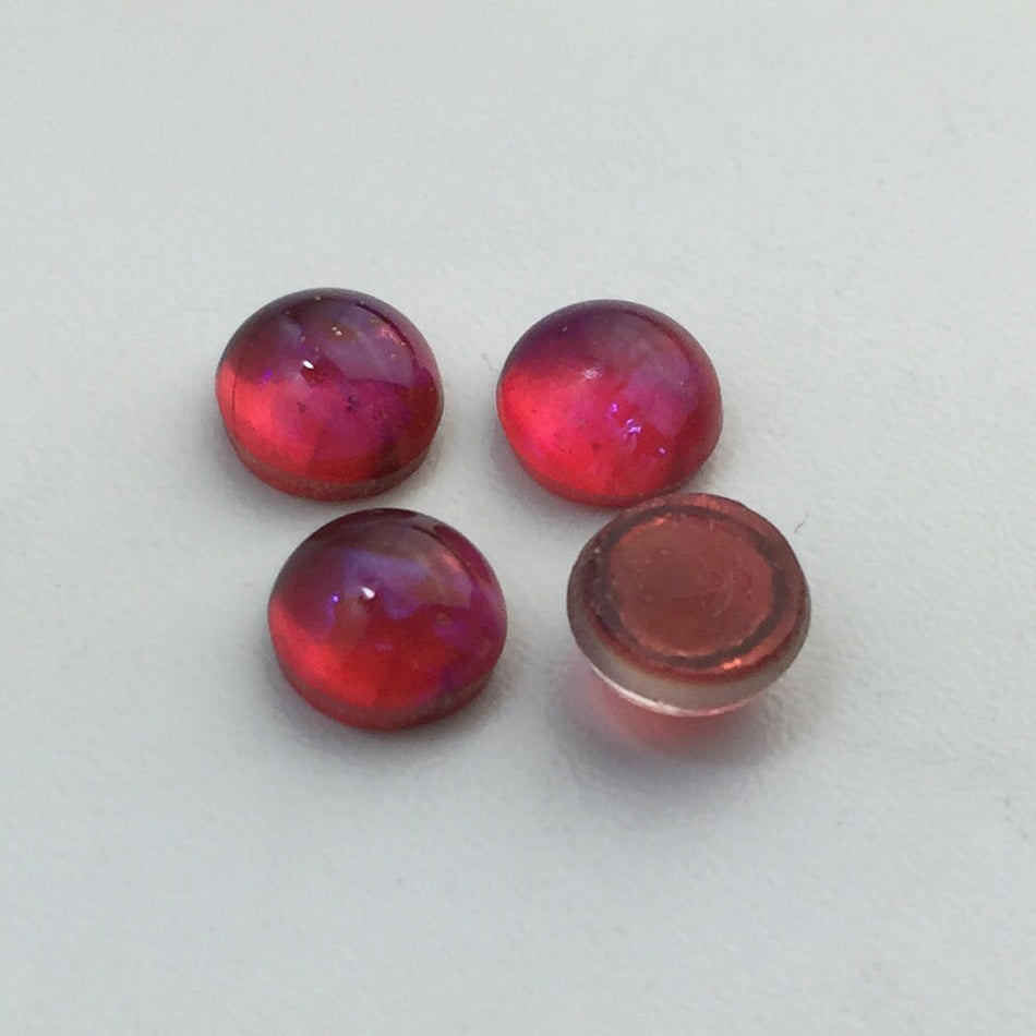 Mexican Opal Dragons Breath Glass Cabochon 7mm (4) cab3003A